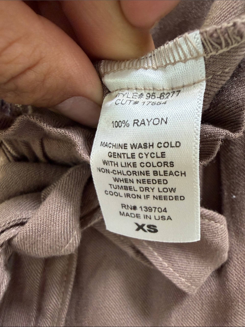 Tina Jo/ Anthropologie Wide-Leg Tie-Waist Pants — Mauve Brown - Picture 3 of 3